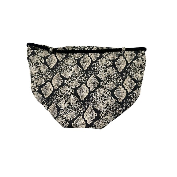 Andie Swim The Riviera High Waisted Belted Bikini Bottom Black Snake Print Sz M - Picture 5 of 9